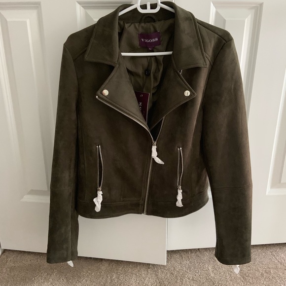 Vigoss Jackets & Blazers - NWT Vigoss olive moto jacket
